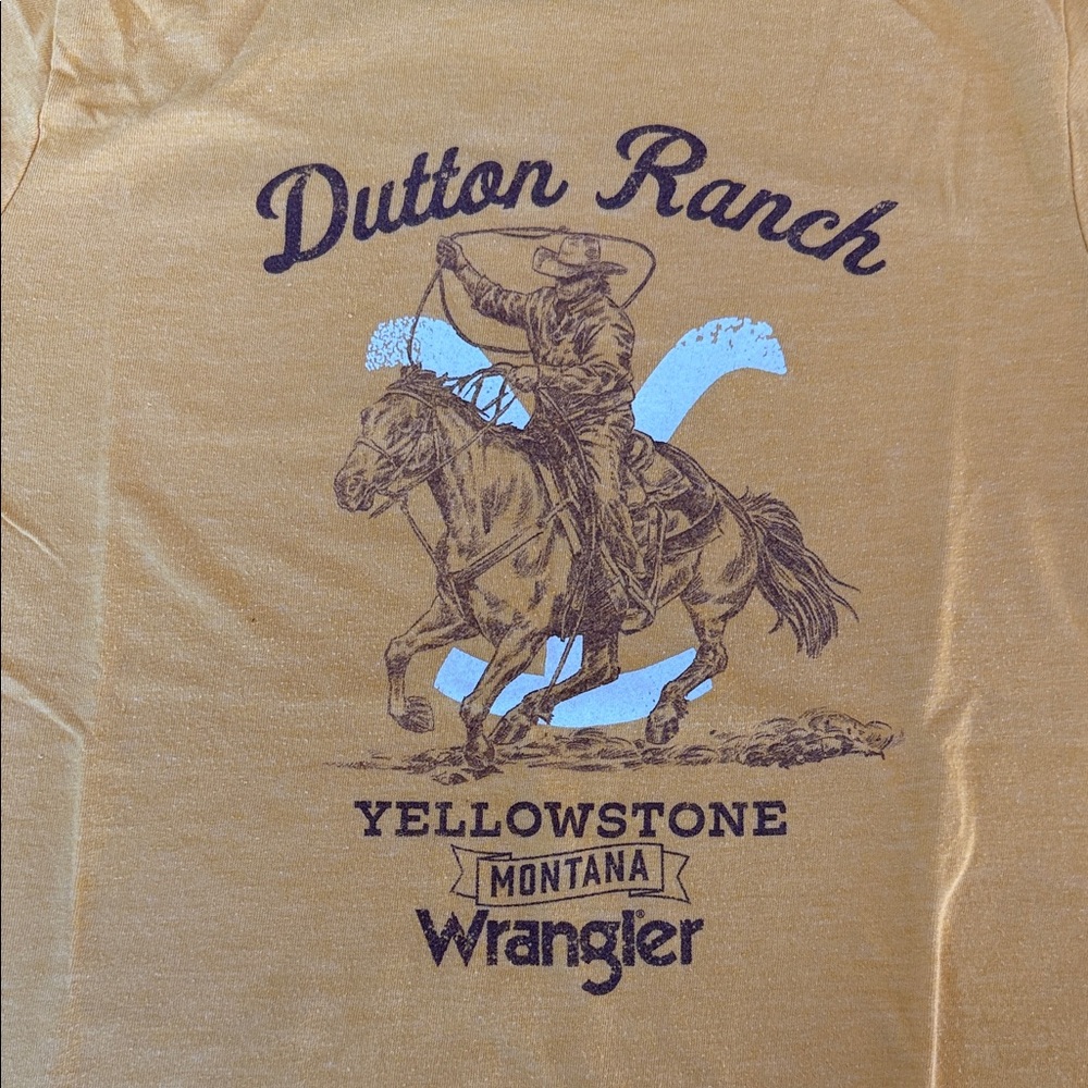 Wrangler Yellow Dutton Ranch T-Shirt - Picture 2 of 4